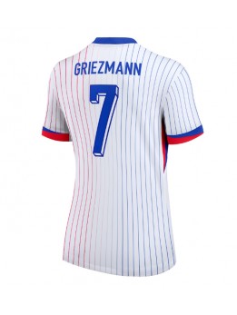 Frankrike Antoine Griezmann #7 Replika Borta Kläder Dam EM 2024 Kortärmad